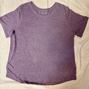 Lululemon Oversized Tee Purple Heathered Short Sleeve Athletic Top